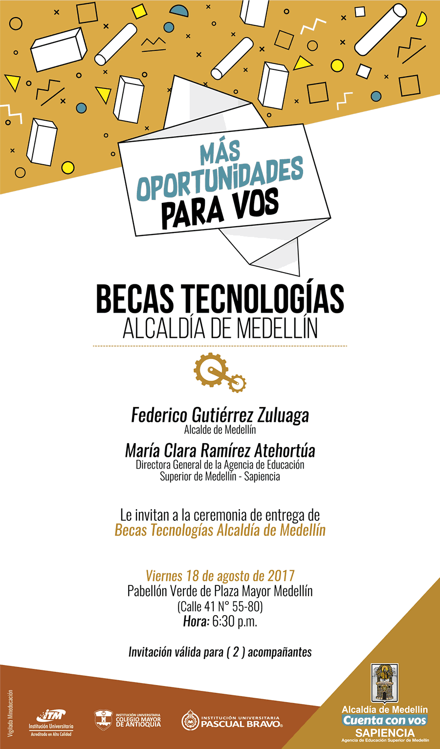 Invitación lanzamiento Becas Tecnologías