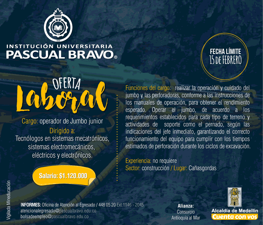 Oferta laboral Túnel del Toyo