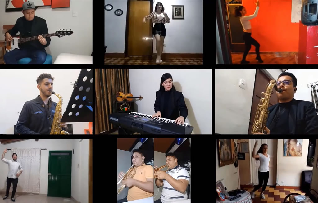 Presentación artística: grupos de música, baile y canto